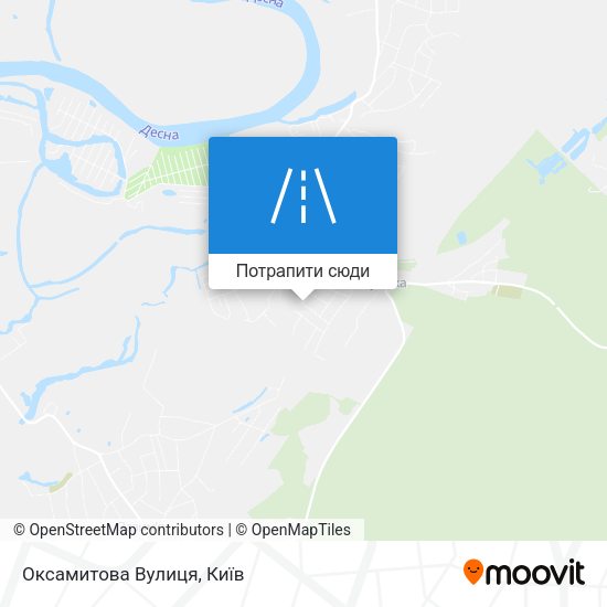 Карта Оксамитова Вулиця