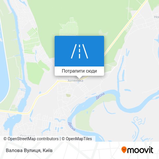 Карта Валова Вулиця