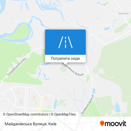 Карта Майданівська Вулиця
