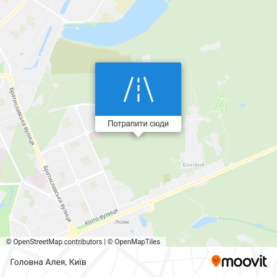 Карта Головна Алея