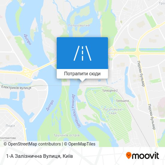 Карта 1-А Залізнична Вулиця