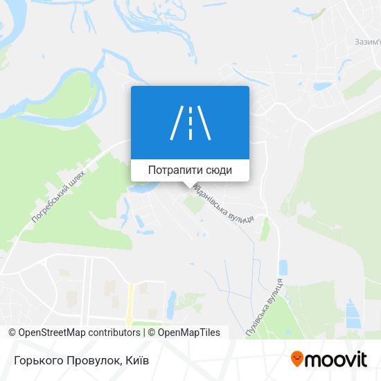 Карта Горького Провулок