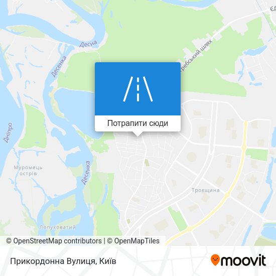 Карта Прикордонна Вулиця