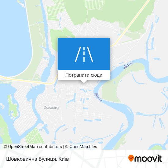 Карта Шовковична Вулиця