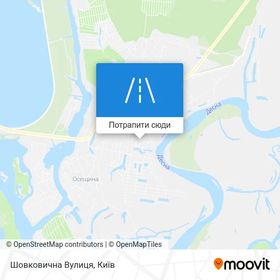 Карта Шовковична Вулиця
