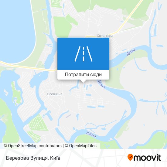 Карта Березова Вулиця