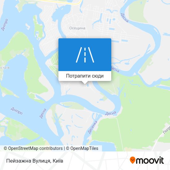 Карта Пейзажна Вулиця