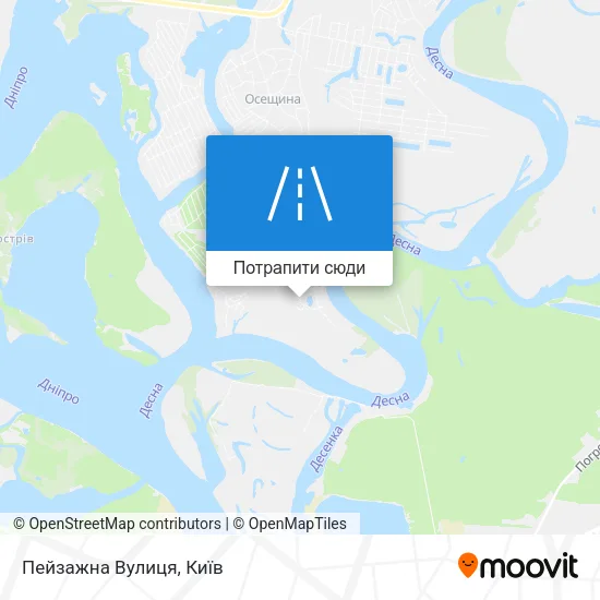 Карта Пейзажна Вулиця