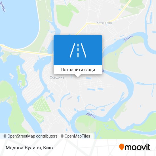Карта Медова Вулиця