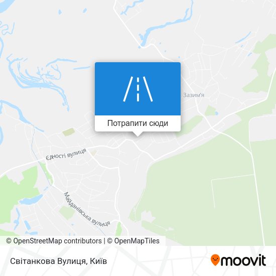 Карта Світанкова Вулиця