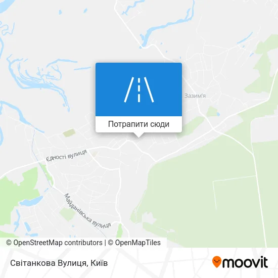 Карта Світанкова Вулиця
