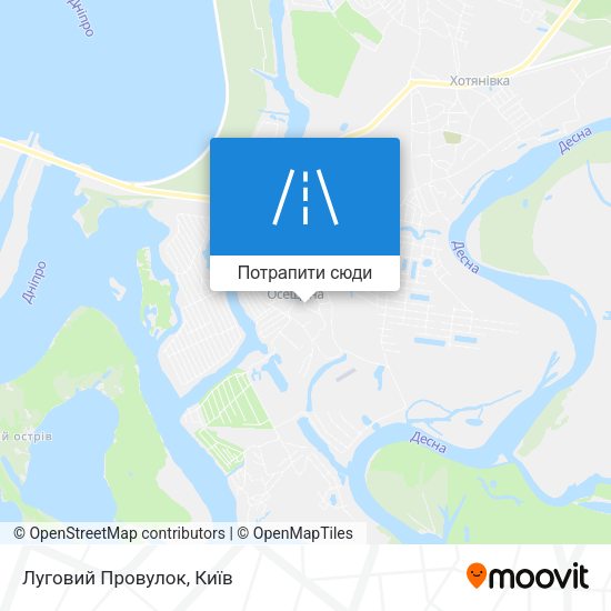 Карта Луговий Провулок