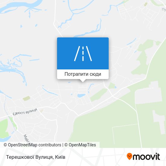 Карта Терешкової Вулиця