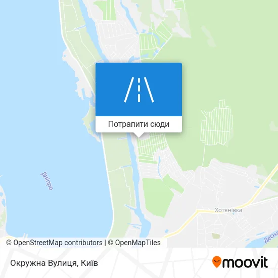 Карта Окружна Вулиця