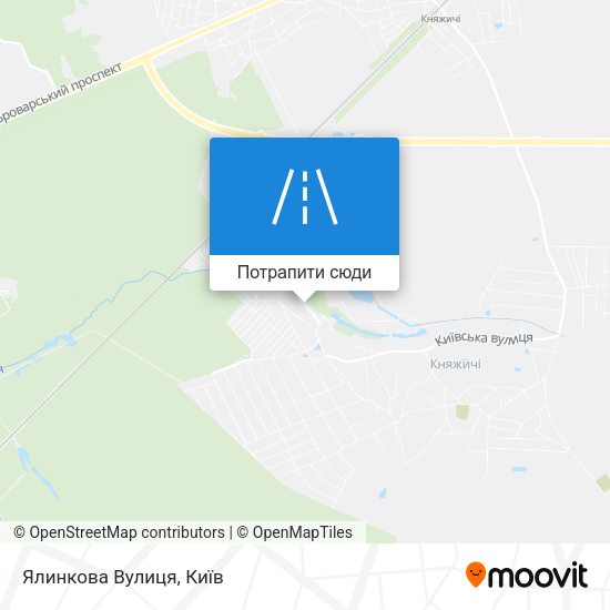 Карта Ялинкова Вулиця