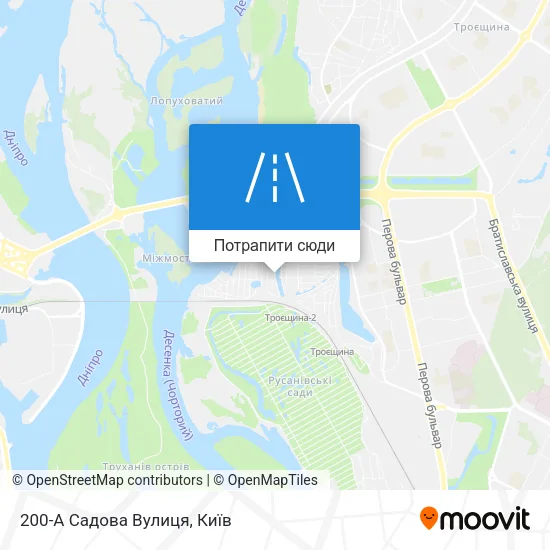 Карта 200-А Садова Вулиця