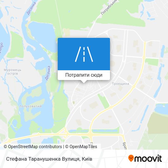 Карта Стефана Таранушенка Вулиця
