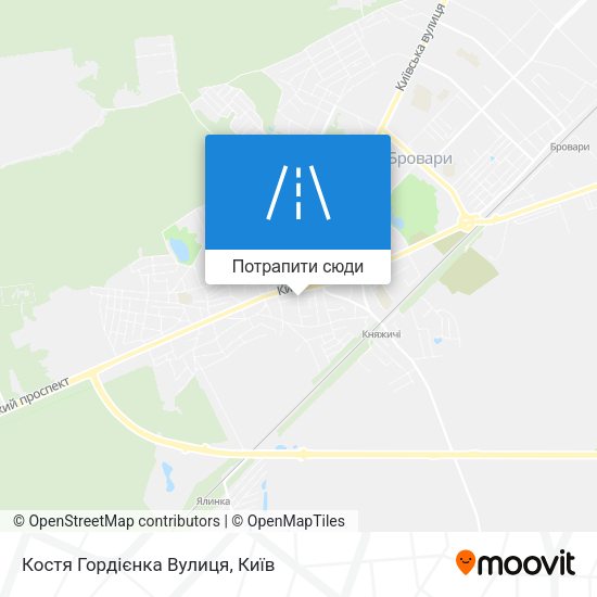 Карта Костя Гордієнка Вулиця