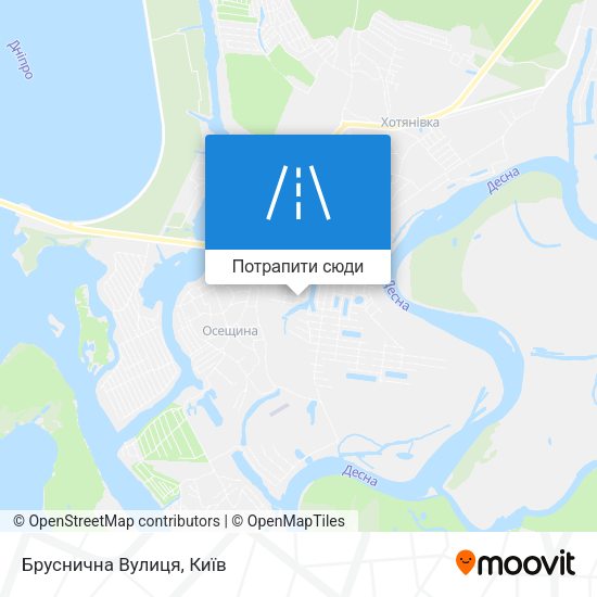 Карта Бруснична Вулиця