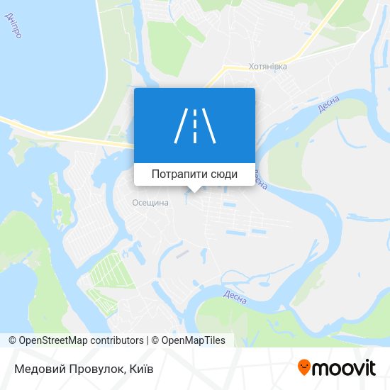 Карта Медовий Провулок