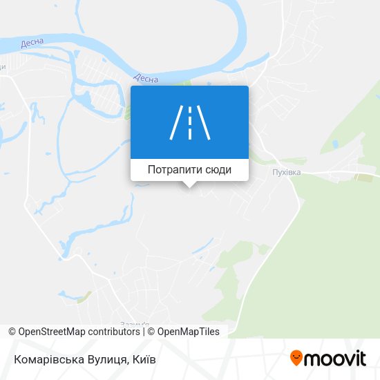 Карта Комарівська Вулиця