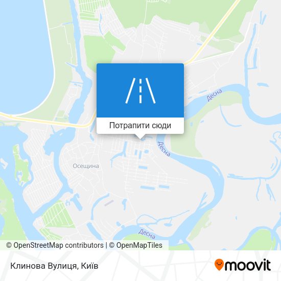 Карта Клинова Вулиця
