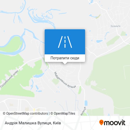 Карта Андрія Малишка Вулиця