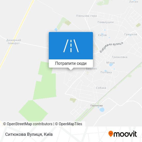 Карта Ситюкова Вулиця