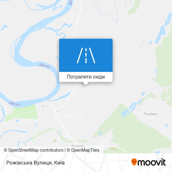 Карта Рожівська Вулиця