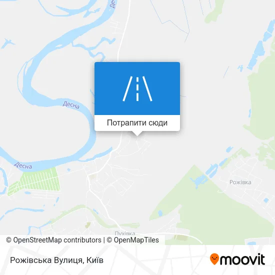 Карта Рожівська Вулиця