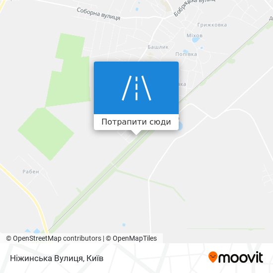 Карта Ніжинська Вулиця