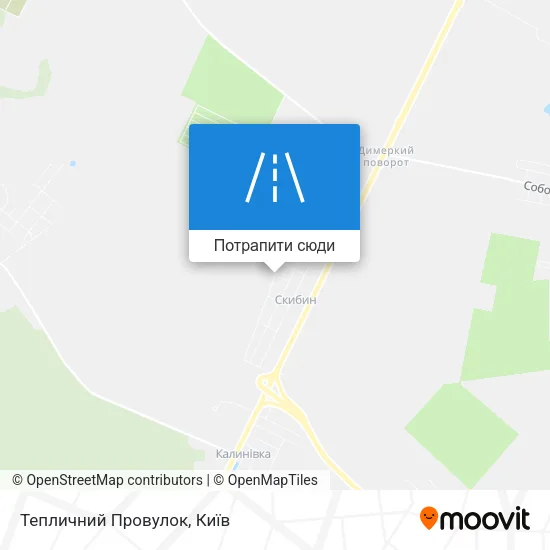 Карта Тепличний Провулок