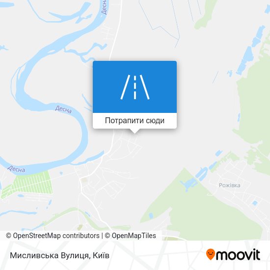 Карта Мисливська Вулиця
