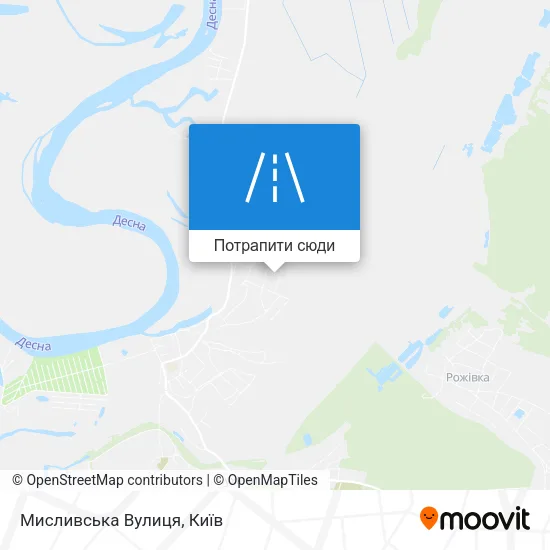 Карта Мисливська Вулиця