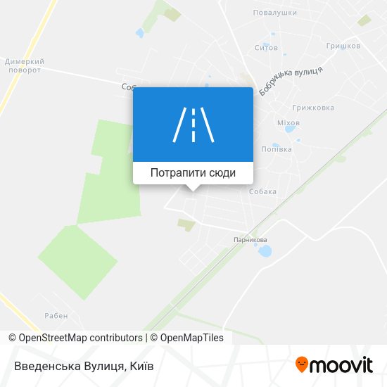 Карта Введенська Вулиця