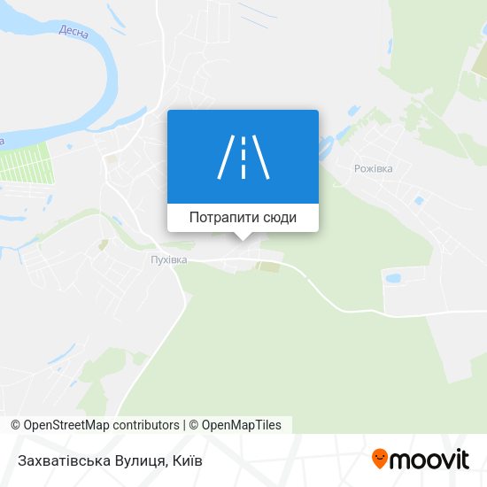 Карта Захватівська Вулиця
