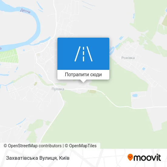 Карта Захватівська Вулиця