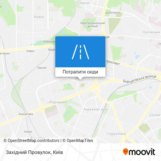 Карта Західний Провулок
