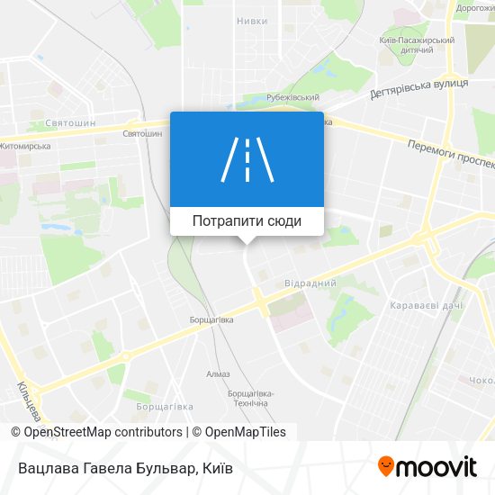 Карта Вацлава Гавела Бульвар