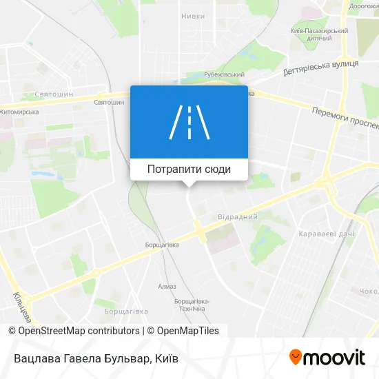 Карта Вацлава Гавела Бульвар