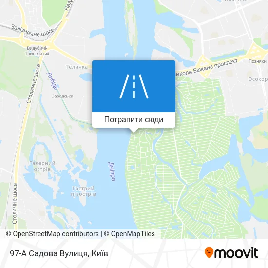 Карта 97-А Садова Вулиця