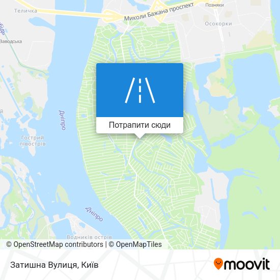 Карта Затишна Вулиця