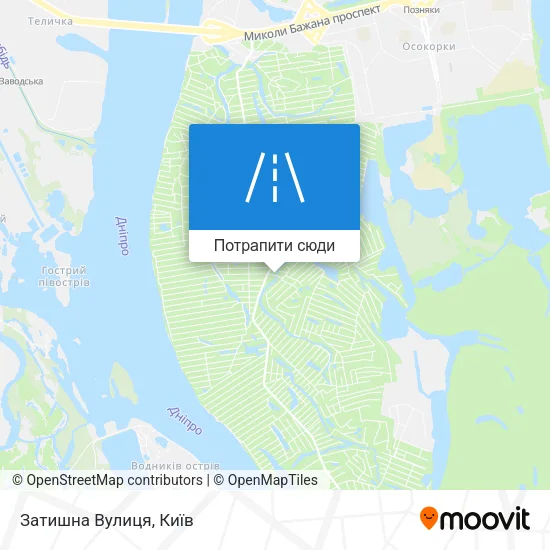 Карта Затишна Вулиця