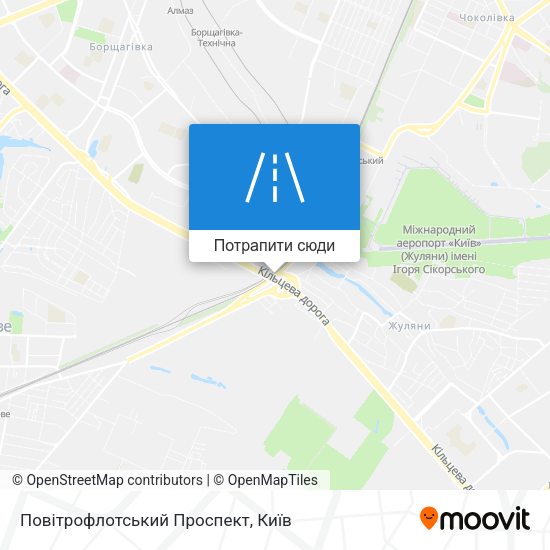 Карта Повітрофлотський Проспект