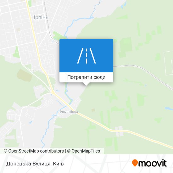 Карта Донецька Вулиця
