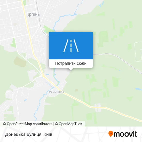 Карта Донецька Вулиця