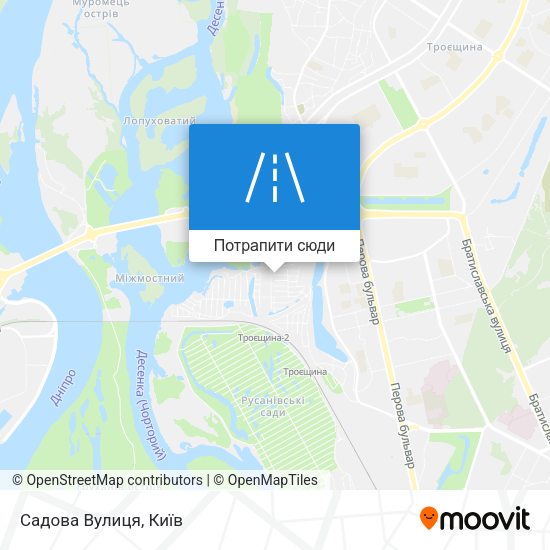 Карта Садова Вулиця