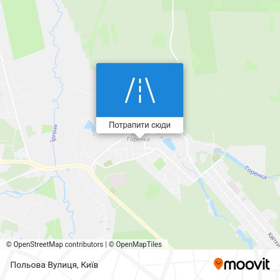 Карта Польова Вулиця