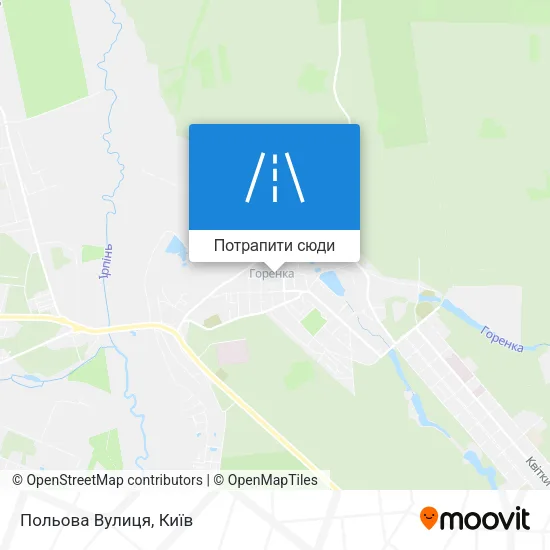 Карта Польова Вулиця