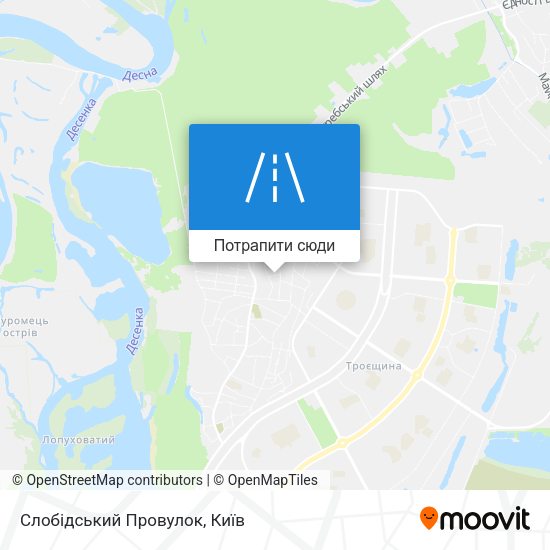 Карта Слобідський Провулок